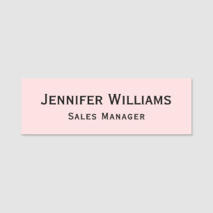 Porte-nom Moderne Pastel Pink Professional Business Executiv