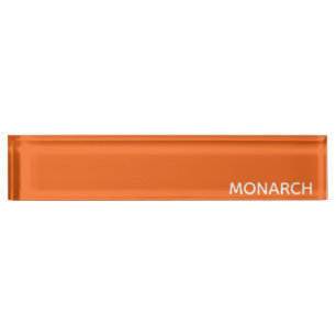 Porte-nom Monarch butterfly orange color name