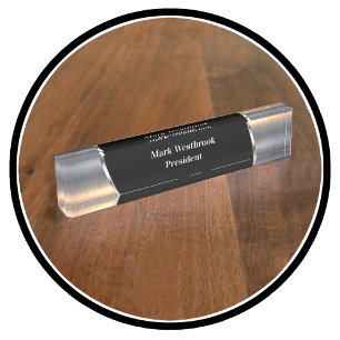 Porte-nom Monogramme masculin Cool Masculine