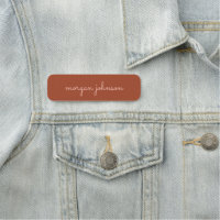 Monogramme tendance | Orange brûlé + Nom du script