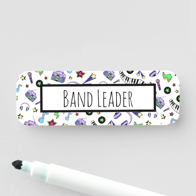 Porte-nom Montez la musique (En situation)