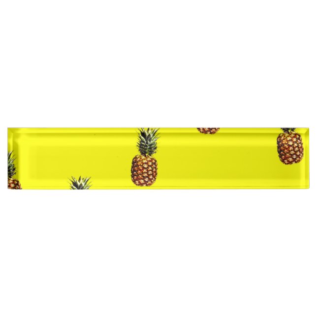 Porte-nom motif ananas (Devant)