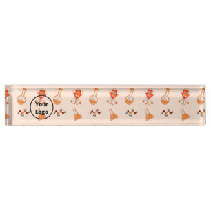 Porte-nom Motif commercial Orange