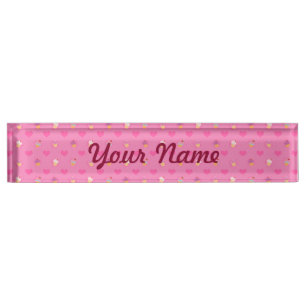 Porte-nom Motif Cupcake rose