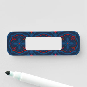 Porte-nom Motif de carreaux floraux décoratifs