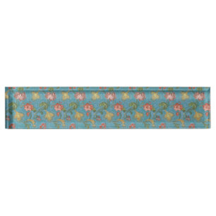 Porte-nom Motif de fleurs multicolores