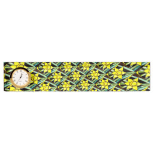 Porte-nom Motif de fleurs précieuses jaunes
