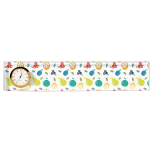 Porte-nom Motif de fruits, Plum, Orange, Citron, Poire, Pomm