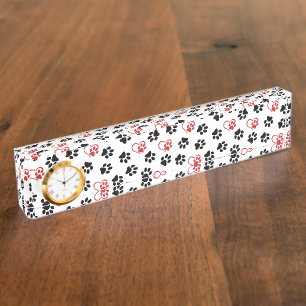 Porte-nom Motif De Pâtes, Pâtes Noires, Pâtes Rouges, Coeurs