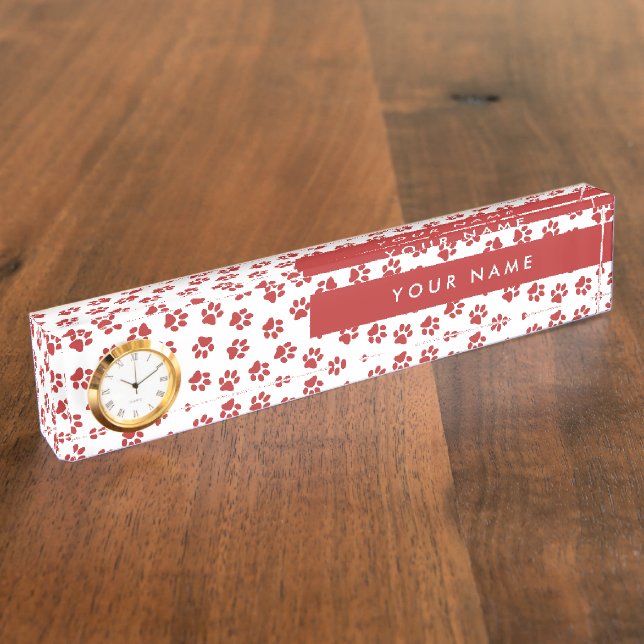 Porte-nom Motif De Pâtes, Patrouilles De Chien, Paws De Chat (Taille)