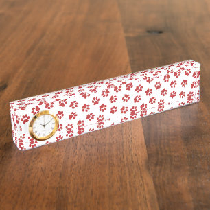 Porte-nom Motif De Pâtes, Patrouilles De Chiens, Paws Rouges