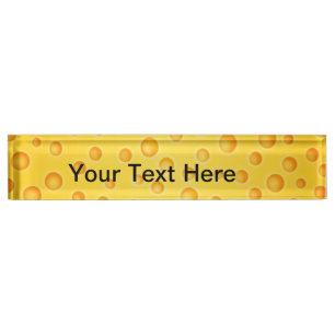 Porte-nom Motif de texture de Cheezy de fromage suisse