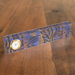 Porte-nom Motif d'impression Leopard et Zebra