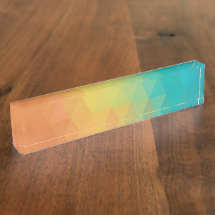 Porte-nom Motif en verre néon coloré