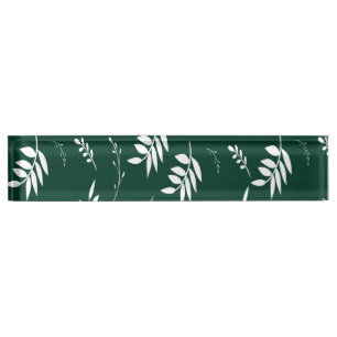 Porte-nom motif feuille