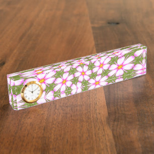 Porte-nom Motif Fleurs Cosmos