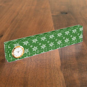Porte-nom Motif flocon de neige, Flocons de neige blancs, Ne