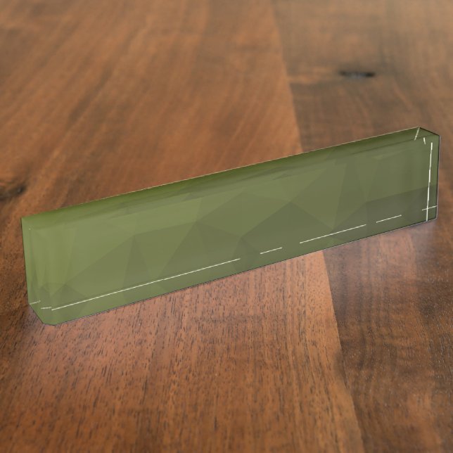 Porte-nom Motif géométrique du maillage vert de l'Armée (Taille)