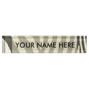 Porte-nom Motif Poster de animal Zebra Stripe