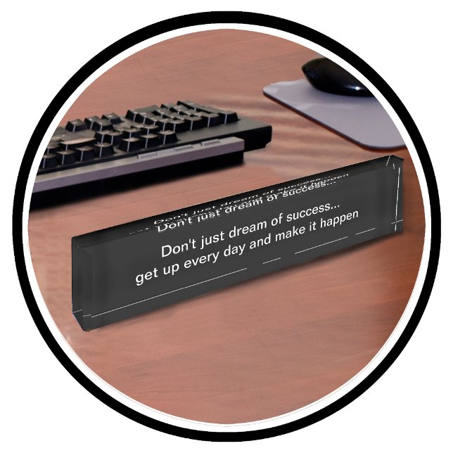 Porte-nom Motivation Et Citation Professionnelle Inspirante (Créateur téléchargé)