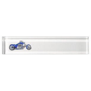 Porte-nom Moto 1 - Bleu