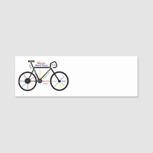 Porte-nom Mots Motivationnels, Vélo, Cyclisme, Vélo Hommes