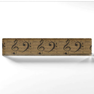 Porte-nom Musical Treble Clef Sheet Musique Classique