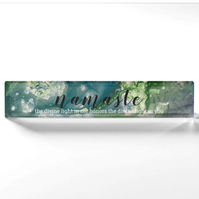 Porte-nom Namaste Acrylique (Devant)