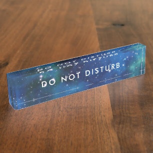 Porte-nom Ne pas déranger Signal Star Night Sky Space Busine