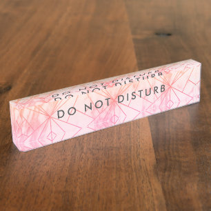 Porte-nom Ne touchez pas aux affaires faites sur commande