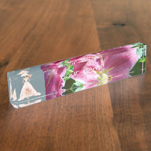 Porte-nom nénuphars stargazer douche de mariée fantaisie