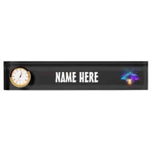 Porte-nom Neon Firefly sur noir