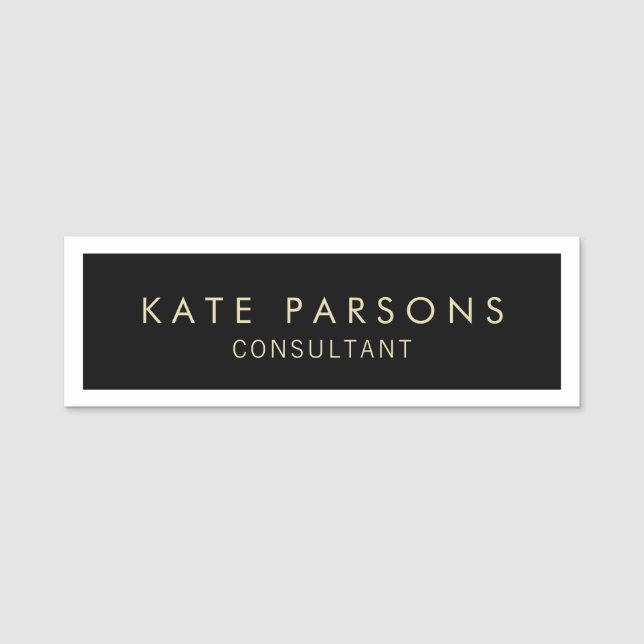 Porte-nom Noir (Devant)