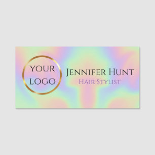 Porte-nom Noir et Or tendance