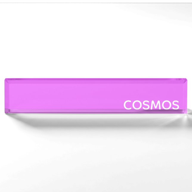 Porte-nom Nom de couleur pourpre cosmos (Devant)