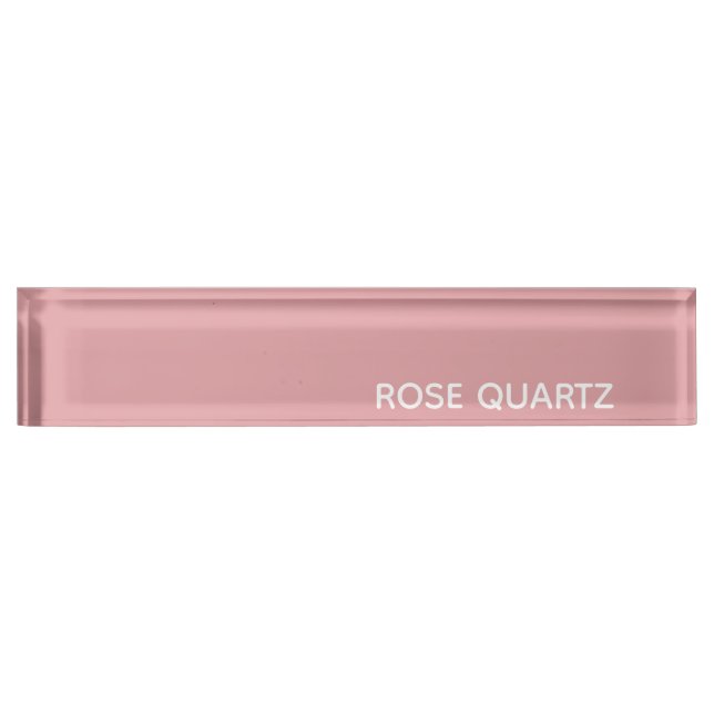 Porte-nom Nom de couleur rose quartz rose (Devant)