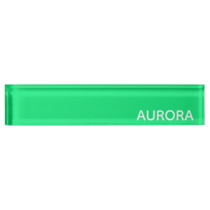 Porte-nom Nom de couleur verte Aurora