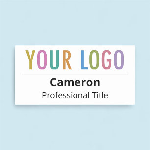 Porte-nom Nom de l'employé de l'entreprise Balise Logo de l'