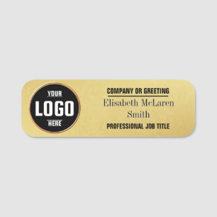 Porte-nom Nom de l'employé Gold Look - Entreprise personnali