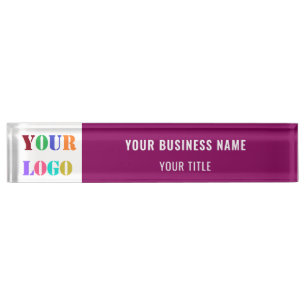 Porte-nom Nom du logo de l'entreprise personnalisée Nom du b