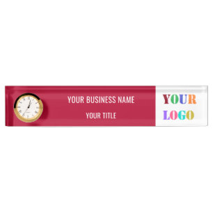 Porte-nom Nom du logo de l'entreprise Titre du bureau de cou