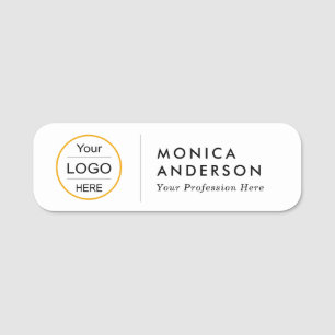 Porte-nom Nom du logo titre DIAPOSITEUR NOIR balise nom blan