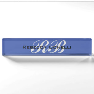 Porte-nom Nom du monogramme professionnel Initiales Simple S