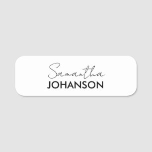 Porte-nom Nom du script monogramme Simple minimaliste mode
