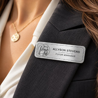 Porte-nom Nom magnétique de sécurité pour employés avec logo