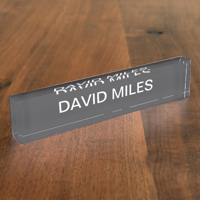 Porte-nom Nom moderne en gras modifiable, entreprise ou marq (Taille)