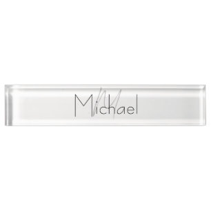 Porte-nom Nom moderne minimaliste monogramme