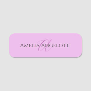 Porte-nom Nom Monogramme Lettre initiale Orchid & Lilac
