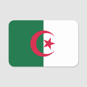 Porte-nom Nom patriotique avec drapeau d'Algérie