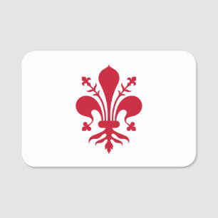 Porte-nom Nom patriotique avec drapeau de Florence
